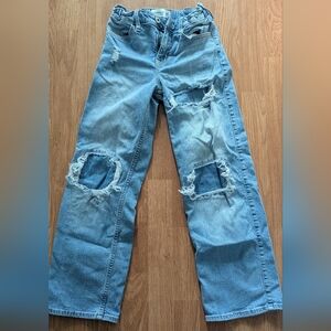 Abercrombie Kids Blue Denim Wide Leg Jeans